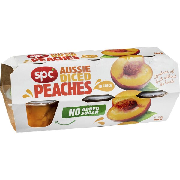 SPC Diced Peach 6x120g