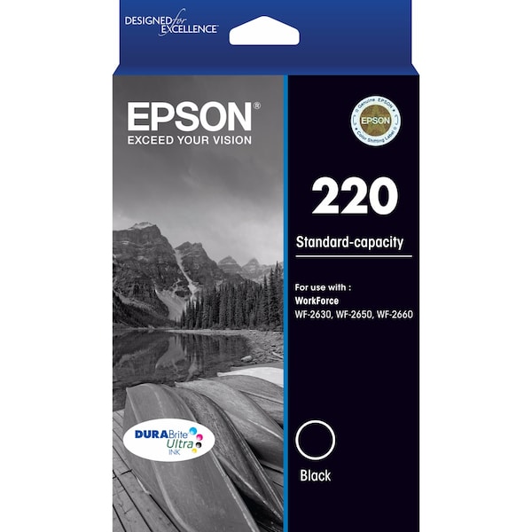 Epson Printer Ink 220 Std Capacity Black Each