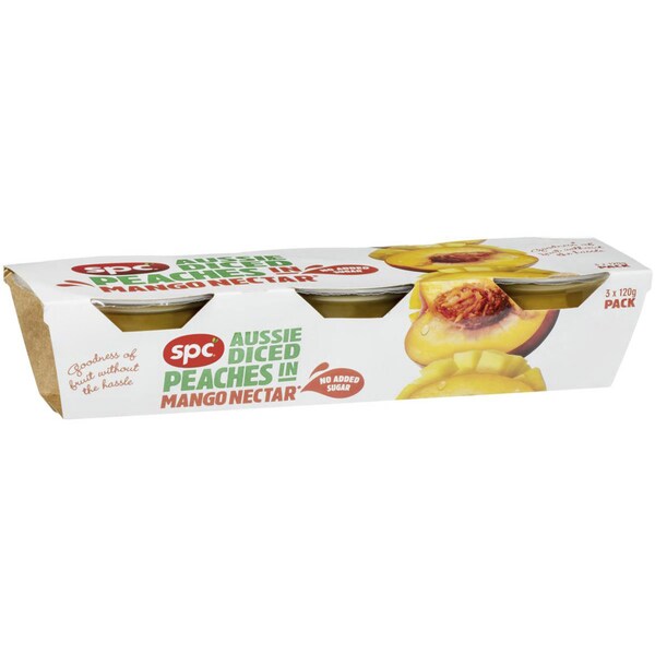 SPC Diced Peach In Mango Juice 3x120g