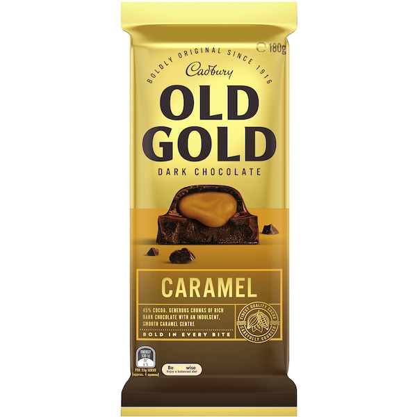Cadbury Old Gold Dark Chocolate Caramel 180g