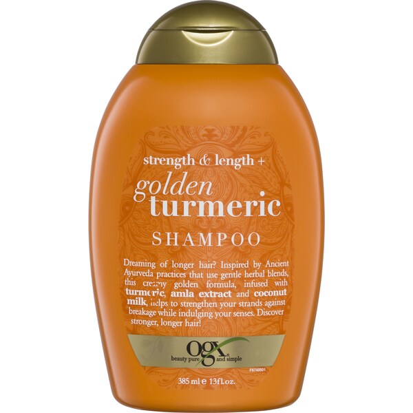 OGX Strength & Length Golden Turmeric Shampoo 385mL