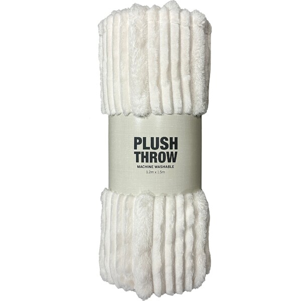 Stripe Plush Throw Blanket Assorted each