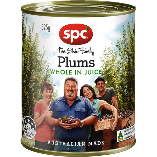 SPC Plums In Juice 825g