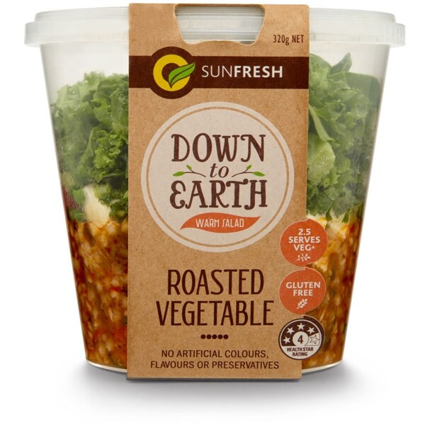 Down To Earth Warm Salad Roast Vegetables 320g Bag