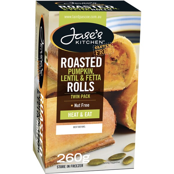 Jase's Kitchen Gluten Free Pumpkin And Feta Roll 260g