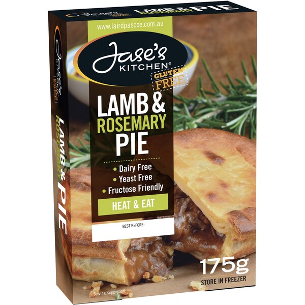 Jase's Kitchen Free Lamb And Rosemary Pie 175g