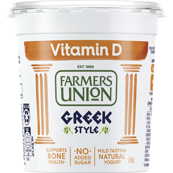 Farmers Union Greek Style Vitamin d Yoghurt 500g