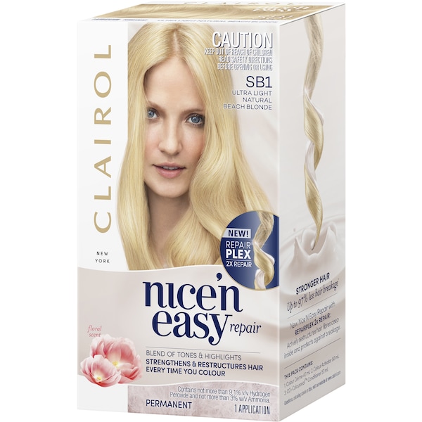 Clairol Nice'n Easy Repair Ultra Light Natural Beach Blonde Sb1 Each