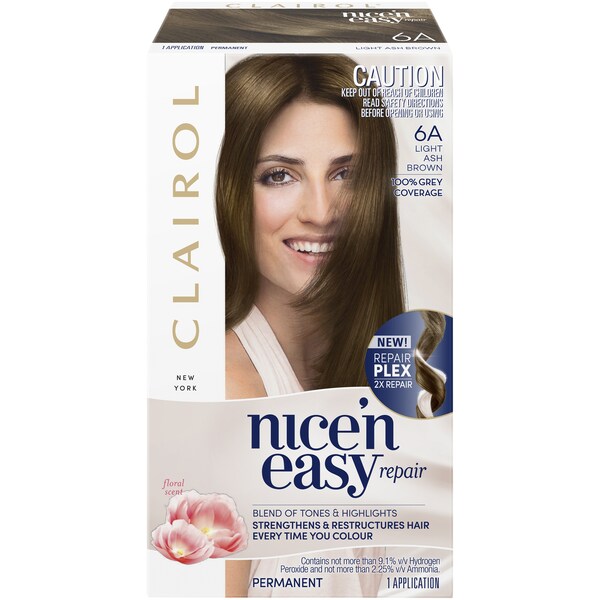 Clairol Nice'N Easy Repair Light Ash Brown 6A each