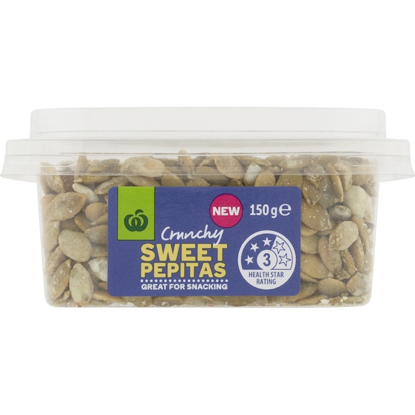 Woolworths Snack Pot Pepitas Sweet & Crunchy 150g
