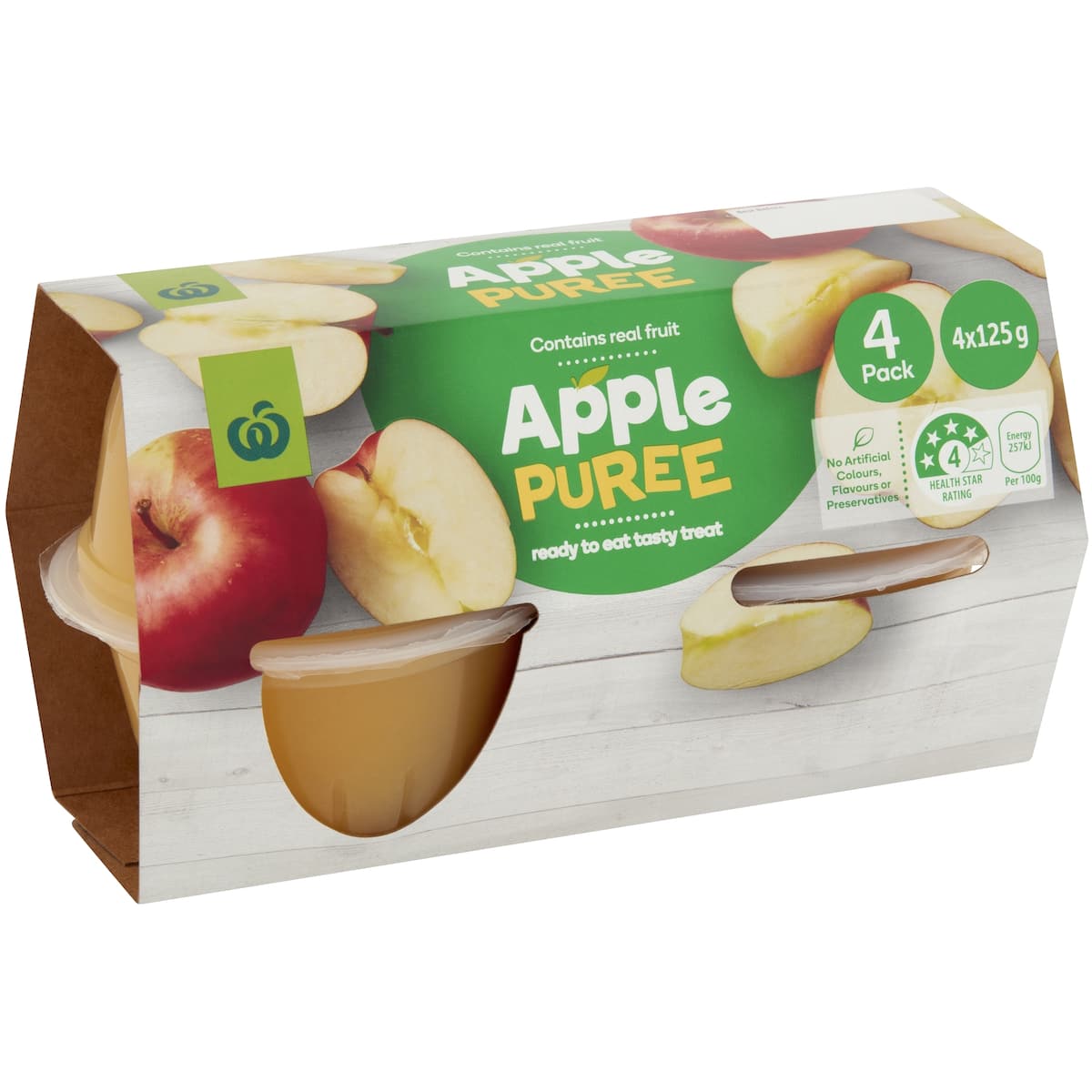 Woolworths Apple Puree 4 Pack bunch