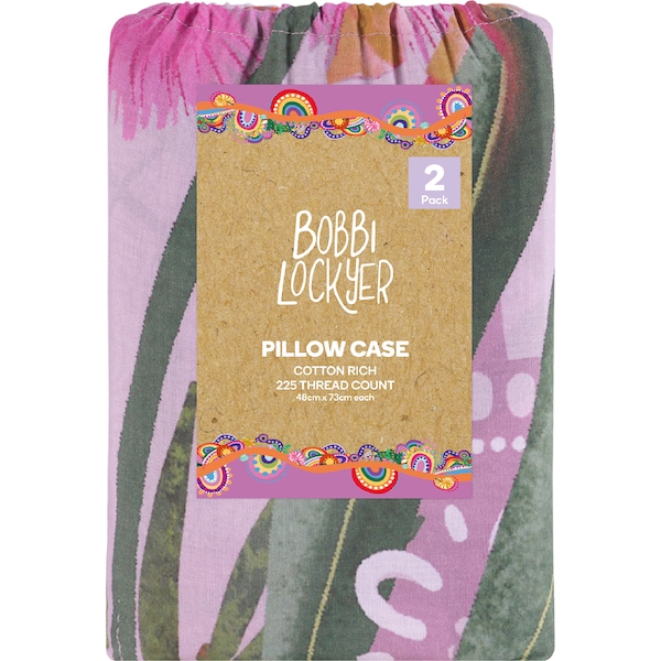 Bobbi Lockyer Pillowcase Set Pink 2 pack