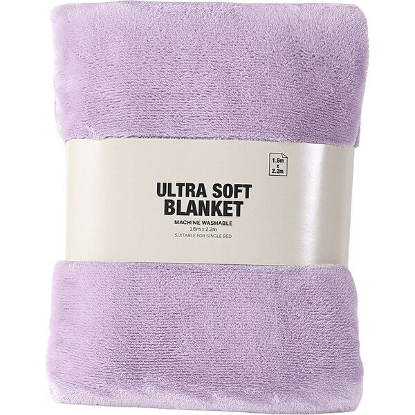 Ultra Soft Blanket Single Bed Lilac each