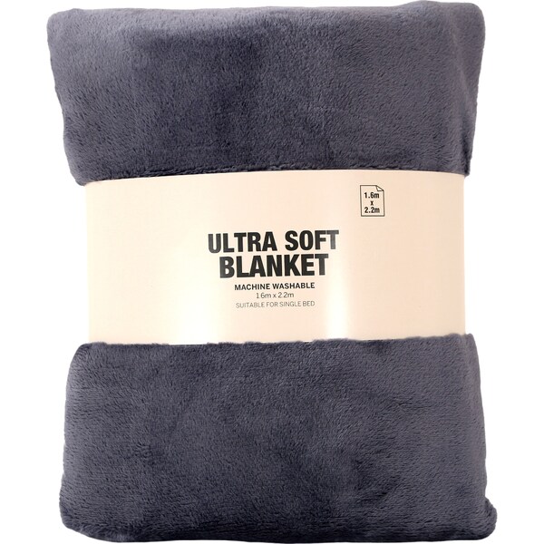 Ultra Soft Blanket Single Bed Navy each