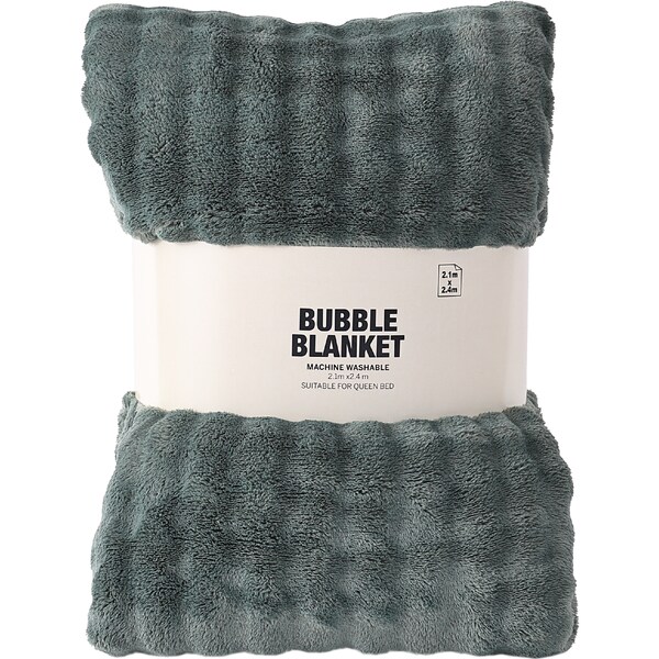 Bubble Blanker Queen Bed Sage each