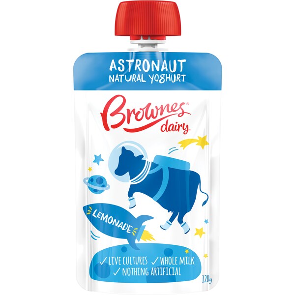 Brownes Lemonade Astronaut Natural Yoghurt 120g