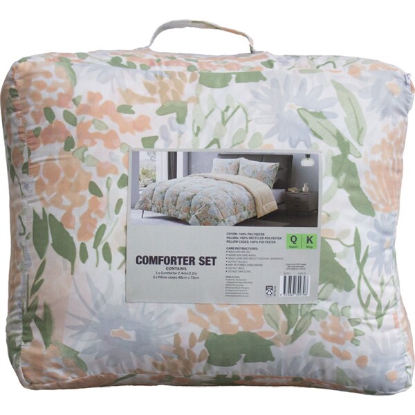 Comforter Bed Set Queen/King Floral each