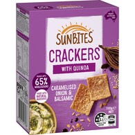 Sunbites Caramelised Onion & Balsamic Quinoa Crackers Share Pack