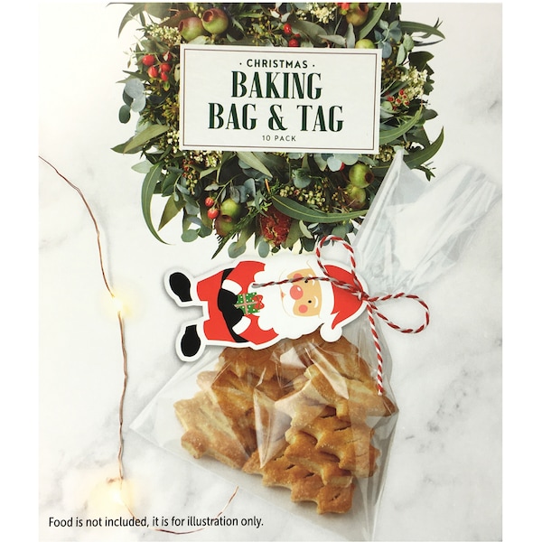 Christmas Baking Bag & Tag 10 Pack