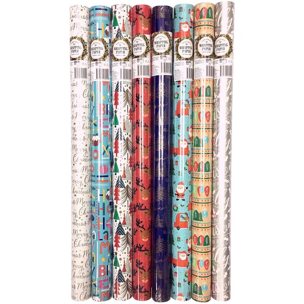 Christmas Wrapping Paper 12m Assorted Each