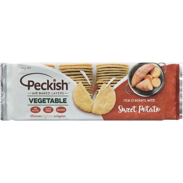 Peckish Rice Cracker Vegetable Sweet Potato 100g