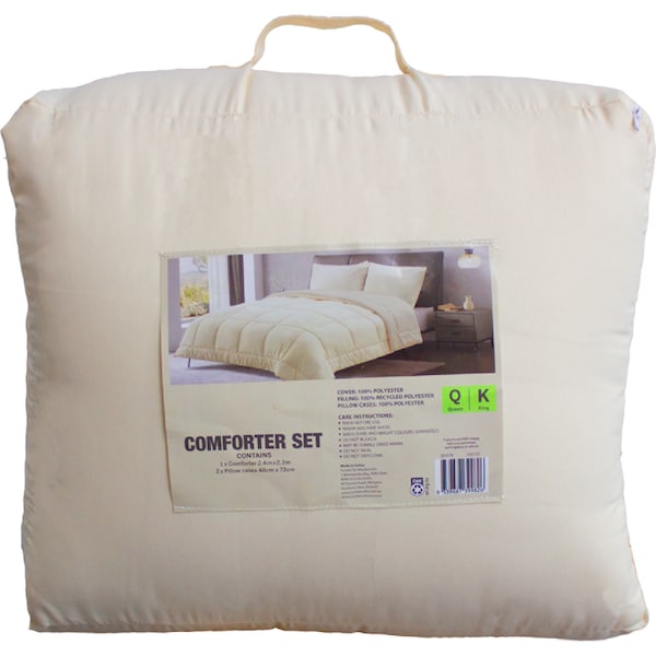 Comforter Bed Set Queen/King Cream each
