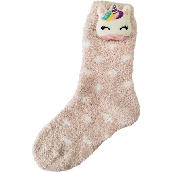 Kids Novelty Socks With Grip Unicorn 9-12 each