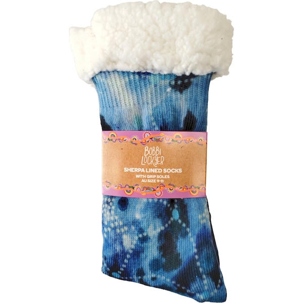 Bobbi Lockyer Sherpa Socks Blue 9-11 each