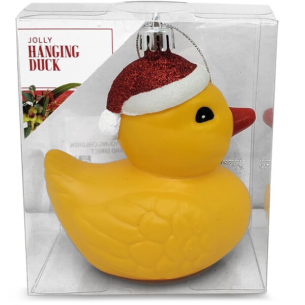 Christmas Jolly Hanging Duck With Hat Each