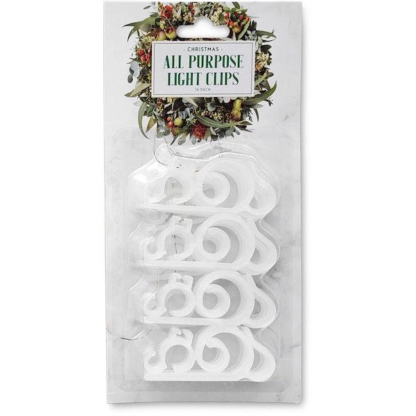 Christmas All Purpose Light Clips 16 Pack