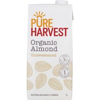 PureHarvest Organic Almond Unsweetened Long Life Milk