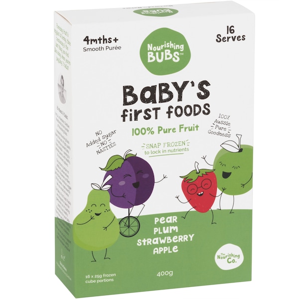 Nourishing Bubs Babies First Foods Fruit 400g