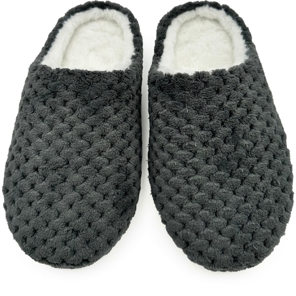 Ladies Sherpa Scuff Slippers Assorted each