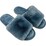 Ladies Faux Fur Slide Slippers Navy Grey Size 7/8 each