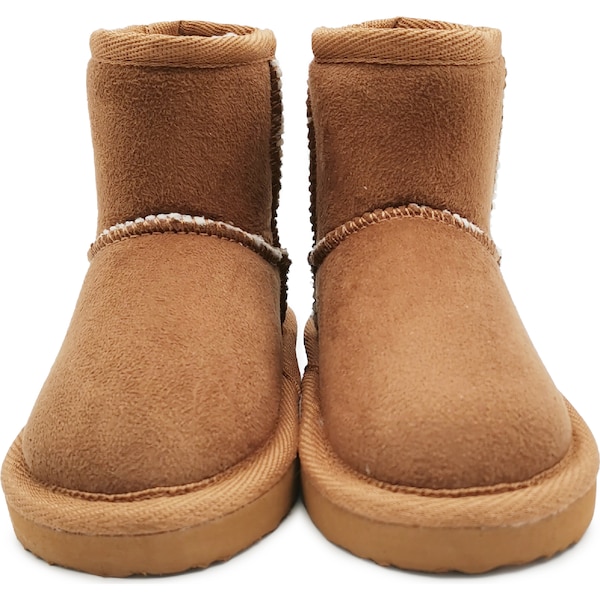 Kids Boot Slippers Tan Size 5/6 each