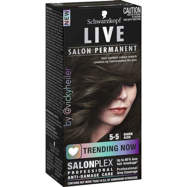 Schwarzkopf Live Salon Permanent Colour 5.5 Dark Ash Each