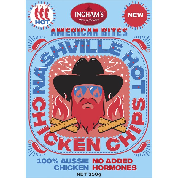 Ingham's Nashville Hot Chicken Chips 350g