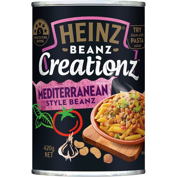 Heinz Beanz Creationz Canned Baked Beans Mediterranean Style 420g