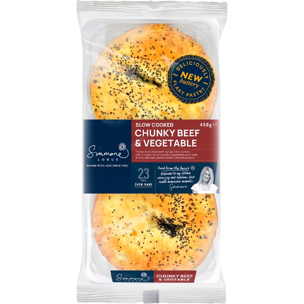 Simmone Logue Angus Chunky Beef Pie 2 Pack