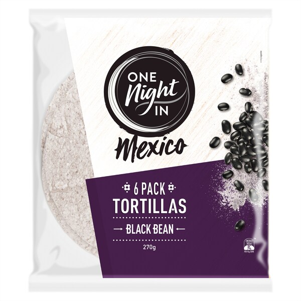 One Night In Mexico Tortilla Blackbean 6 pack