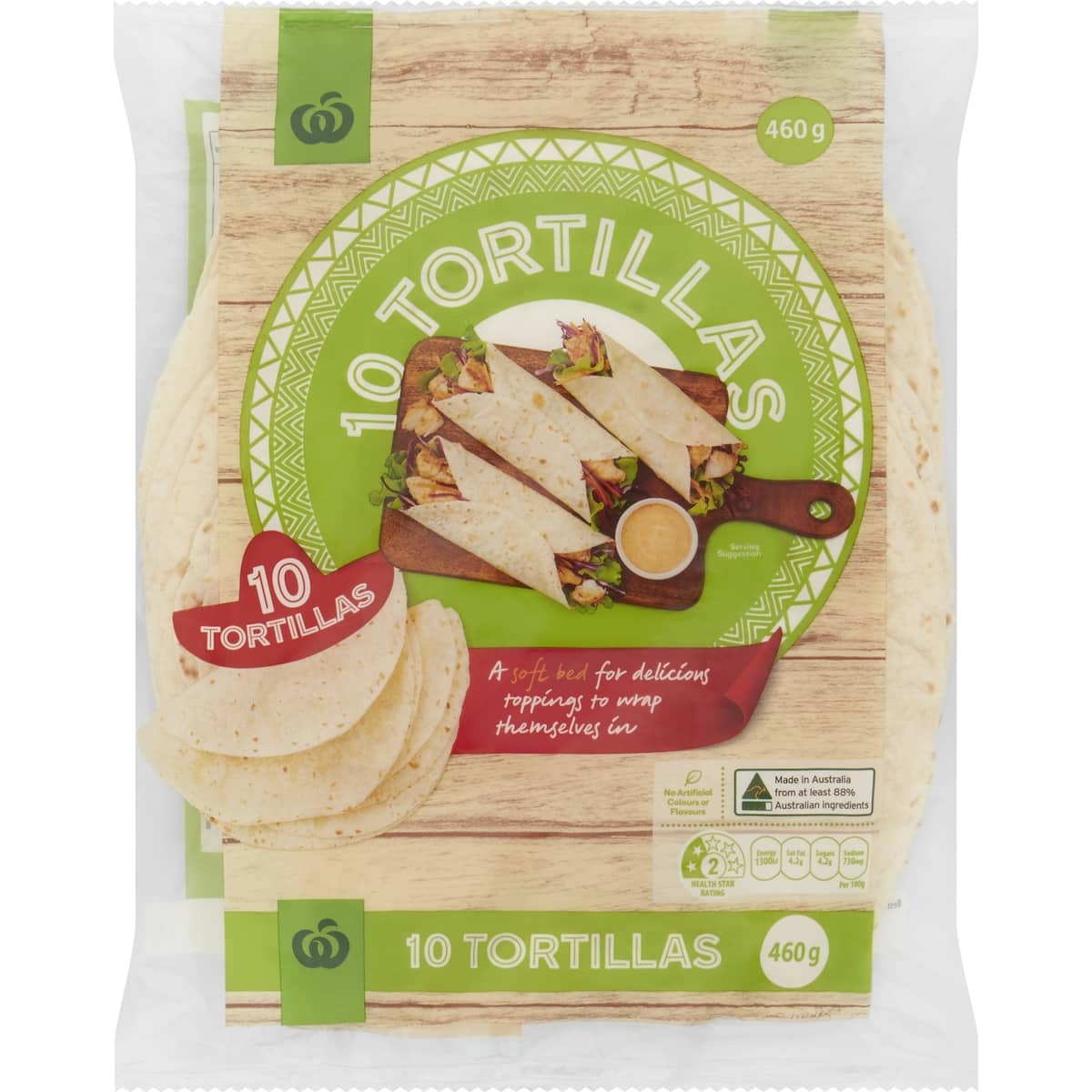 Woolworths Tortillas 10 Pack bunch