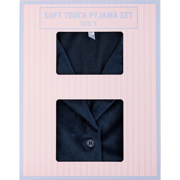 Ladies Soft Touch Pyjama Set Navy Small each