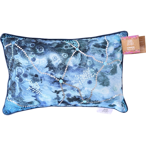 Bobbi Lockyer Oblong Cushion Blue each