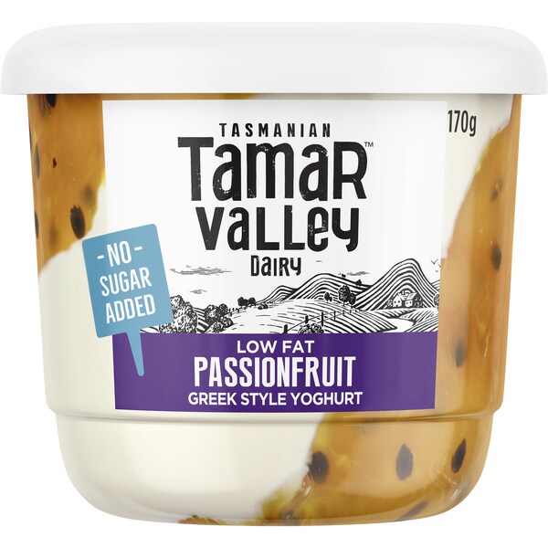 Tamar Valley Yoghurt No Added Sugar Passionfruit 170g