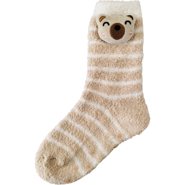 Kids Novelty Socks With Grip Teddy 9-12 each