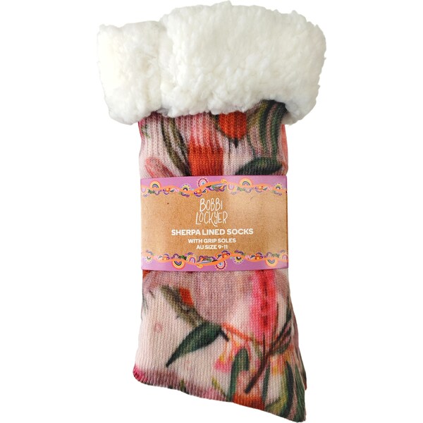 Bobbi Lockyer Sherpa Socks Pink 9-11 each