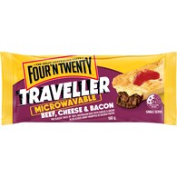 Four'N Twenty Traveller Microwavable Pie Beef Cheese & Bacon