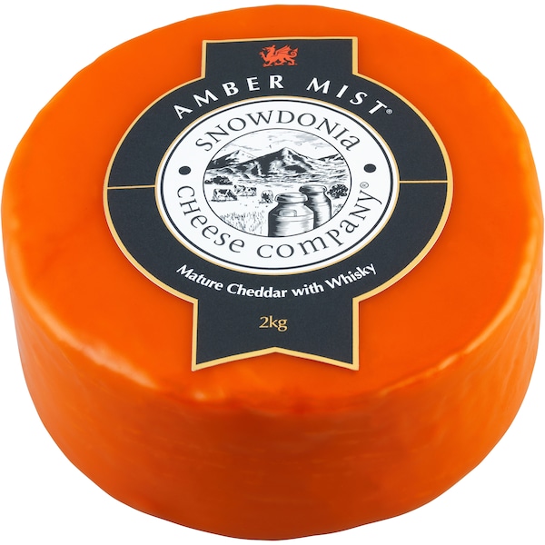 Snowdonia Cheese Co Amber Mist Whisky Cheddar per 100g