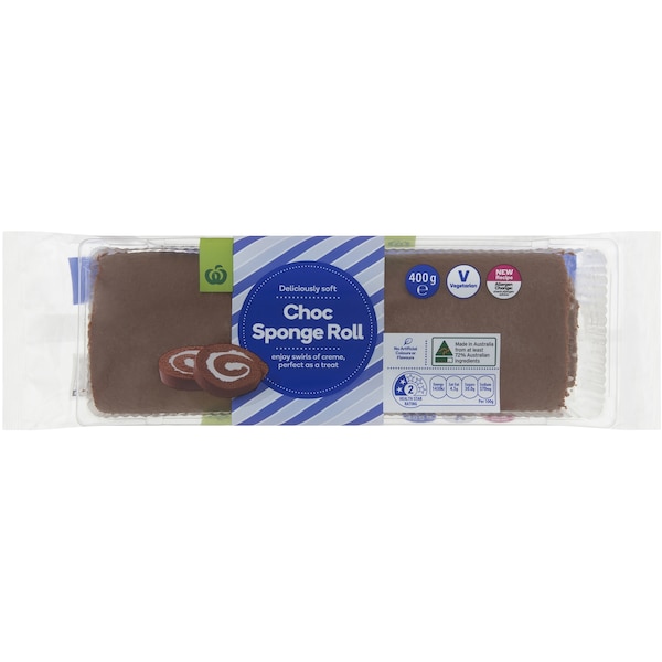 Woolworths Choc Sponge Roll 400g