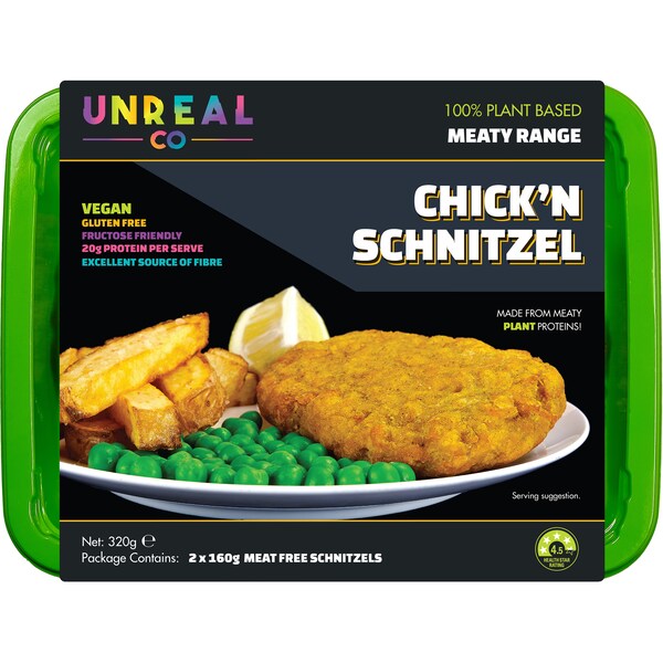 Unreal Co. Plant Based Chick'n Schnitzel 2 Pack